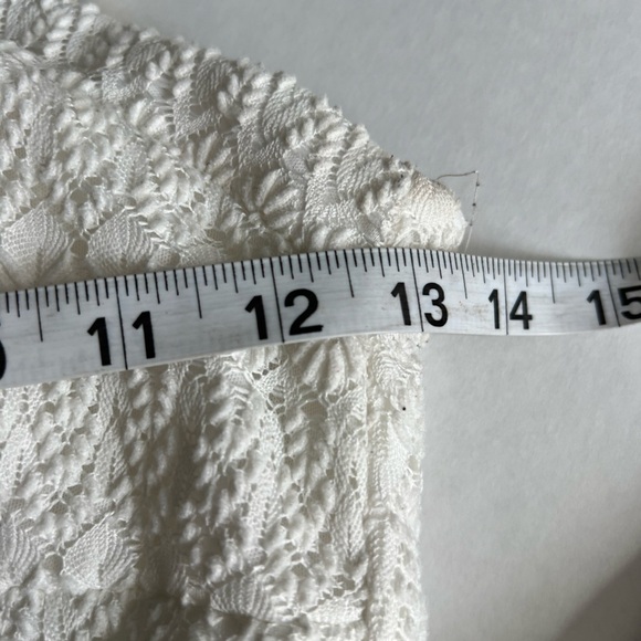 Lily Rose color block mixed textile maxi dress cream floral belt size small - Picture 15 of 16